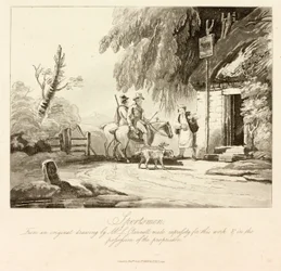 To idrettsmenn (blekk på papir)